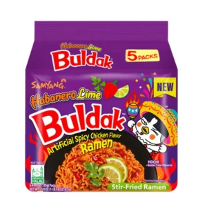 Buldack Hot chicken ramen citron vert ( 135gx5pcs)