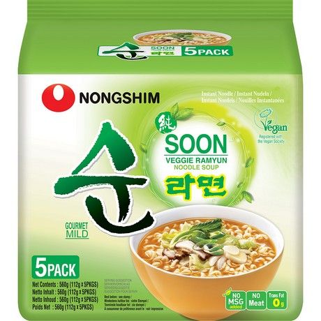 Nongshim Nouille instantée soon veggie (5x112g)